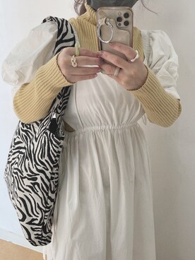 「sango（sango）のアイテム（バッグ）」を使った、𝘺𝘶𝘮𝘪さん（レディース・152cm）の秋コーディネート