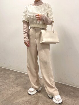 「sango（sango）のアイテム（トップス）」を使った、𝘺𝘶𝘮𝘪さん（レディース・152cm）の春コーディネート