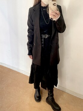 「sango（sango）のアイテム（トップス）」を使った、𝘺𝘶𝘮𝘪さん（レディース・152cm）の冬コーディネート