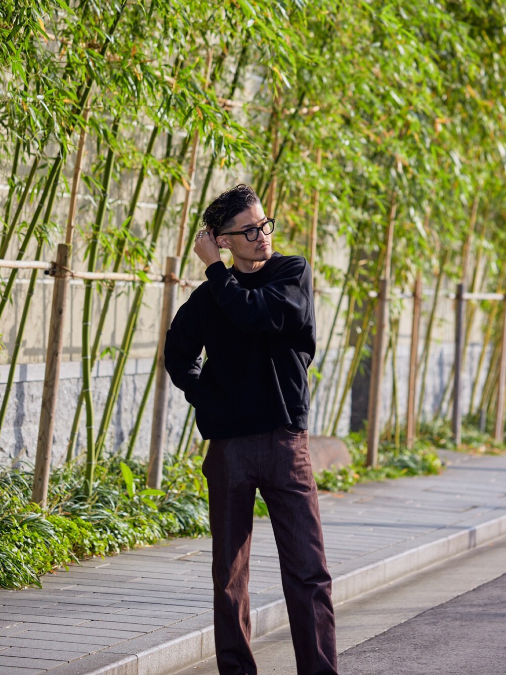 UNFIL（アンフィル）の「【unfil】キャメル クルーネックニット MEN 