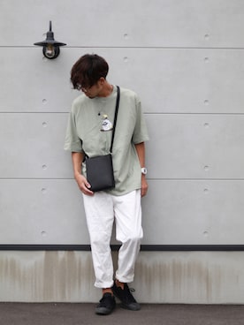 「TIMELY WARNING（タイムリーワーニング）のアイテム（トップス）」を使った、kokkinさん（メンズ・178cm）の夏コーディネート