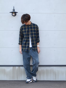 「チェック柄に恋してる」｜「アイテム（アナログ腕時計）」を使った、kokkinさん（メンズ・178cm）の秋コーディネート