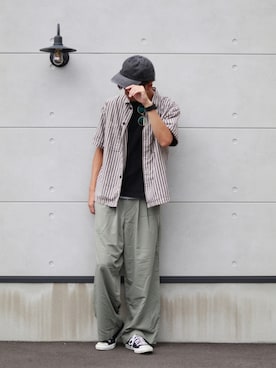「TIMELY WARNING（タイムリーワーニング）のアイテム（パンツ）」を使った、kokkinさん（メンズ・178cm）の夏コーディネート