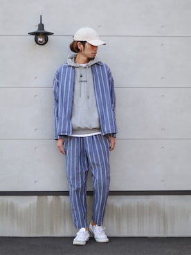 「CONVERSE（コンバース）のアイテム（パーカー）」を使った、kokkinさん（メンズ・178cm）の冬コーディネート