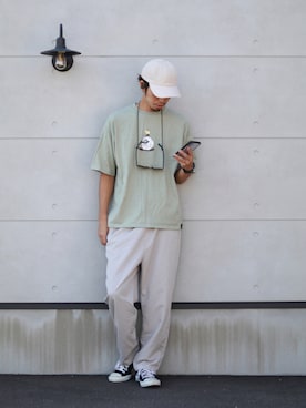 「TIMELY WARNING（タイムリーワーニング）のアイテム（トップス）」を使った、kokkinさん（メンズ・178cm）の秋コーディネート