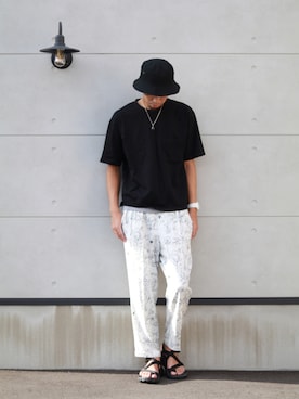 「TIMELY WARNING（タイムリーワーニング）のアイテム（パンツ）」を使った、kokkinさん（メンズ・178cm）の夏コーディネート