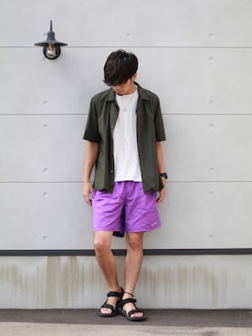 「Rodeo Crowns（ロデオクラウンズ）のアイテム（パンツ）」を使った、kokkinさん（メンズ・178cm）の夏コーディネート