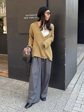 「アイテム（ハンチング/ベレー帽）」を使った、ryoさん（レディース・160cm）の夏コーディネート