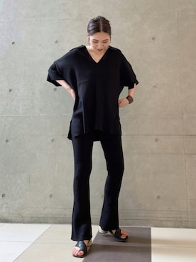 「Ungrid（アングリッド）のジュートヒールサンダル（サンダル）」を使った、ryoさん（レディース・160cm）の夏コーディネート