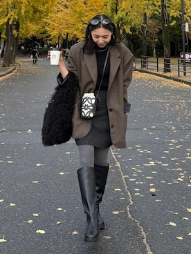 「アイテム（レッグウェア）」を使った、ryoさん（レディース・160cm）の秋コーディネート