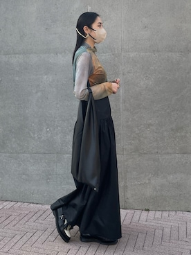 「ほめられ本命コーデ」｜「アイテム（スリッポン）」を使った、ryoさん（レディース・160cm）の冬コーディネート