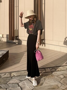 「Ungrid（アングリッド）のフィットマーメイドスカート（スカート）」を使った、ryoさん（レディース・160cm）の春コーディネート