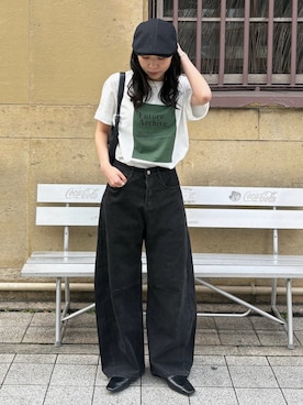 「Ungrid（アングリッド）のアイテム（帽子）」を使った、ryoさん（レディース・160cm）の春コーディネート