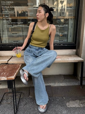 「muku（ムク）のアイテム」を使った、ryoさん（レディース・160cm）の春コーディネート