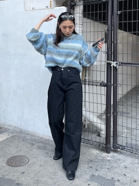 「グラデーションニット」｜ryoさん（レディース・160cm）の秋コーディネート