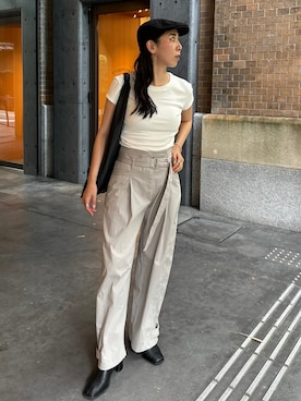 「アイテム（ハンチング/ベレー帽）」を使った、ryoさん（レディース・160cm）の夏コーディネート