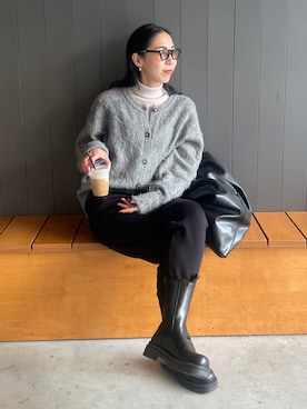 「マイベストコーデ2023」｜「アイテム（ブーツ）」を使った、ryoさん（レディース・160cm）の冬コーディネート