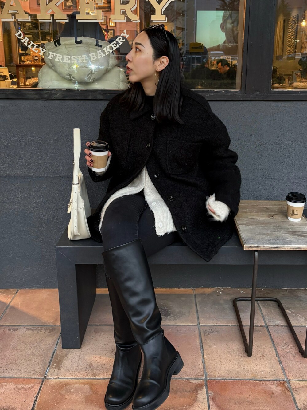 anuke Ecoleather Long Boots エコレザーロングブーツ/62521007を使っ