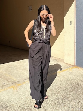 「アイテム（バッグ）」を使った、ryoさん（レディース・160cm）の夏コーディネート