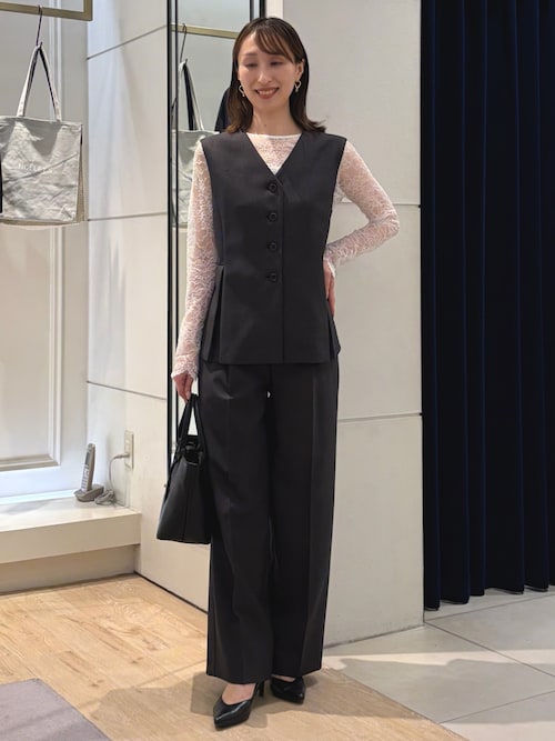 ウォッシャブルラッセルレースTブラウス（シャツ/ブラウス