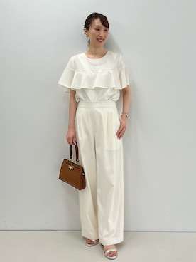 「NOLLEY’S（ノーリーズ）のストラップサンダル（サンダル）」を使った、nol ikeoさん（レディース・160cm）の春コーディネート