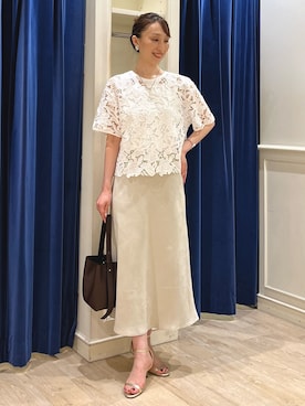 「アイテム（イヤリング）」を使った、nol ikeoさん（レディース・160cm）の夏コーディネート