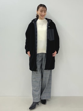 「アイテム（ダウンジャケット/コート）」を使った、nol ikeoさん（レディース・160cm）の秋コーディネート