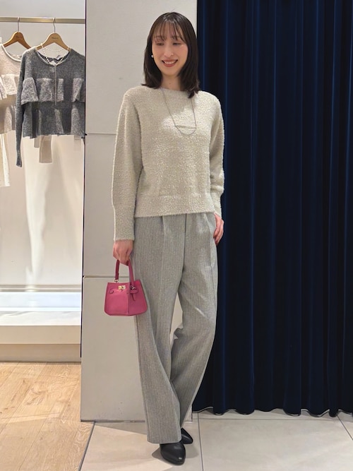 セール】ウォッシャブルウール調愛されセミワイドパンツ（その他パンツ