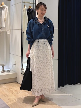 「NOLLEY’S（ノーリーズ）のアイテム」を使った、nol ikeoさん（レディース・160cm）の冬コーディネート