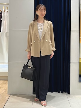 「アイテム（イヤリング）」を使った、nol ikeoさん（レディース・160cm）の秋コーディネート