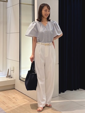 「NOLLEY’S（ノーリーズ）のアイテム」を使った、nol ikeoさん（レディース・160cm）の夏コーディネート