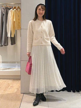 「アイテム（ヘアアクセサリー）」を使った、nol ikeoさん（レディース・160cm）の秋コーディネート