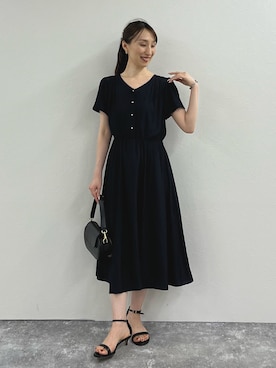 「NOLLEY’S（ノーリーズ）のストラップサンダル（サンダル）」を使った、nol ikeoさん（レディース・160cm）の夏コーディネート