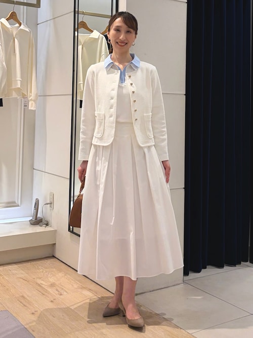 《手洗い可能》シャツレイヤード風スキッパーポロニット