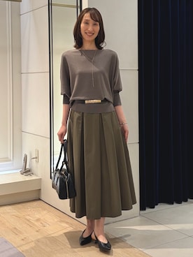 「NOLLEY’S（ノーリーズ）のアイテム」を使った、nol ikeoさん（レディース・160cm）の秋コーディネート