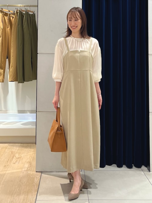 セール】ウォッシャブルウール調ストレッチキャミワンピース