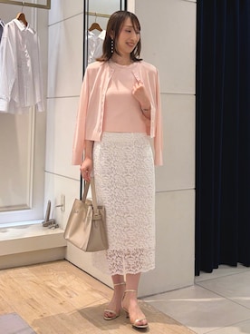「NOLLEY’S（ノーリーズ）のアイテム（チョーカー）」を使った、nol ikeoさん（レディース・160cm）の春コーディネート