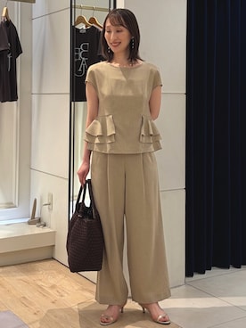 「NOLLEY’S（ノーリーズ）のアイテム」を使った、nol ikeoさん（レディース・160cm）の夏コーディネート