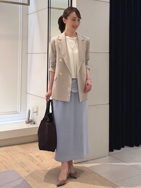 「NOLLEY’S（ノーリーズ）のアイテム」を使った、nol ikeoさん（レディース・160cm）の春コーディネート