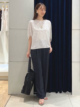 「アイテム（イヤリング）」を使った、nol ikeoさん（レディース・160cm）の秋コーディネート