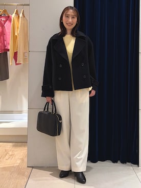 「アイテム（ピーコート）」を使った、nol ikeoさん（レディース・160cm）の秋コーディネート