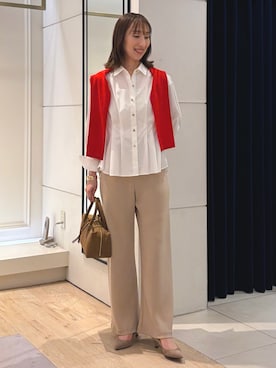「NOLLEY’S（ノーリーズ）のアイテム」を使った、nol ikeoさん（レディース・160cm）の秋コーディネート