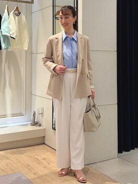 「NOLLEY’S（ノーリーズ）のアイテム」を使った、nol ikeoさん（レディース・160cm）の春コーディネート