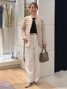 「アイテム（ヘアアクセサリー）」を使った、nol ikeoさん（レディース・160cm）の冬コーディネート