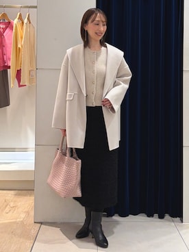 「アイテム（イヤリング）」を使った、nol ikeoさん（レディース・160cm）の秋コーディネート