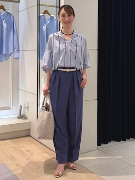 「NOLLEY’S（ノーリーズ）のアイテム」を使った、nol ikeoさん（レディース・160cm）の春コーディネート