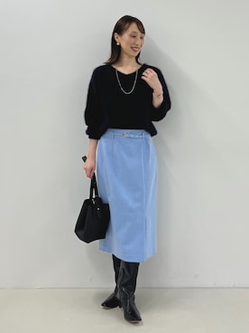 「アイテム（ピアス（両耳用））」を使った、nol ikeoさん（レディース・160cm）の秋コーディネート