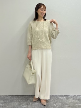 「アイテム（ピアス（両耳用））」を使った、nol ikeoさん（レディース・160cm）の秋コーディネート