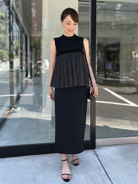 「Kabinett（カビネ）のアイテム」を使った、nol ikeoさん（レディース・160cm）の夏コーディネート