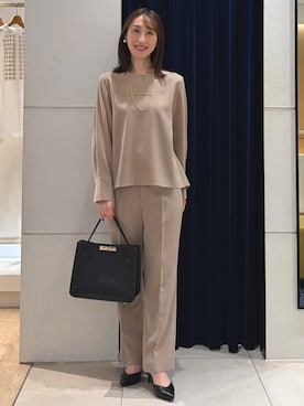 「アイテム（イヤリング）」を使った、nol ikeoさん（レディース・160cm）の秋コーディネート